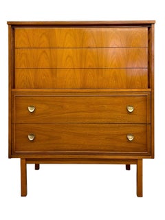 Vintage Mid Century Modern Dixie Highboy Dresser Chest