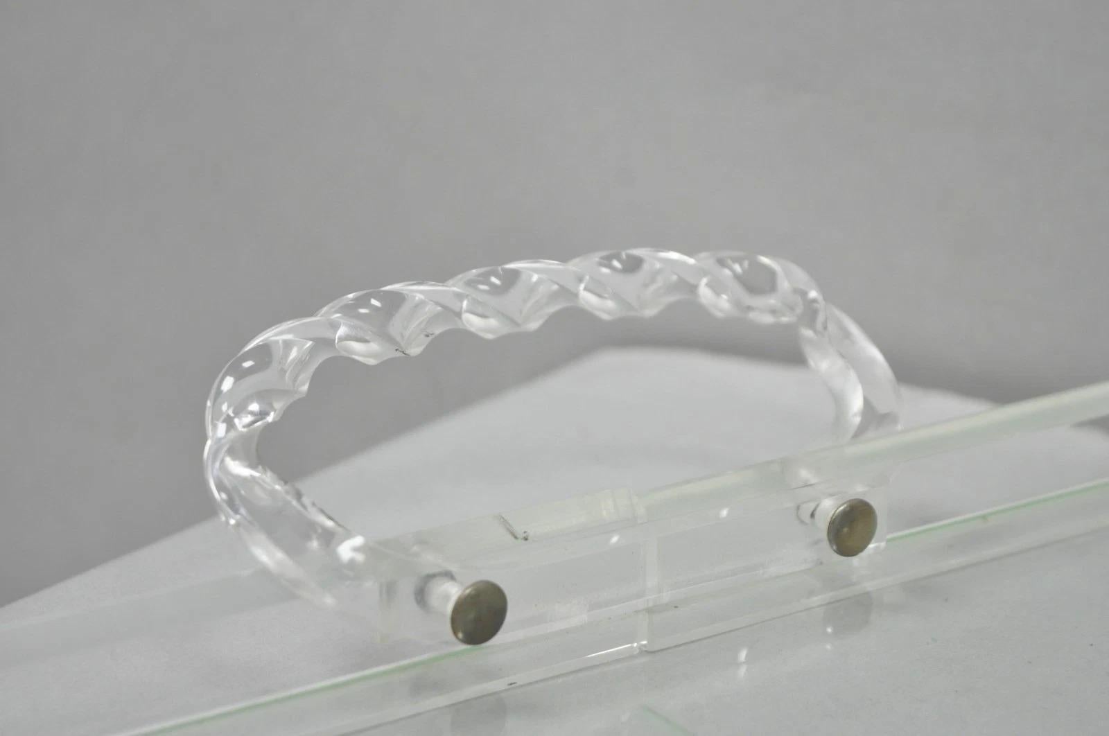 20th Century Vintage Mid Century Modern Dorothy Thorpe Style Etched Glass Bird Acrylic Tray For Sale