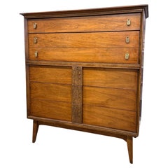 Vintage Mid Century Modern Dresser by Bassett Aztec Collection by Leo Jiranek