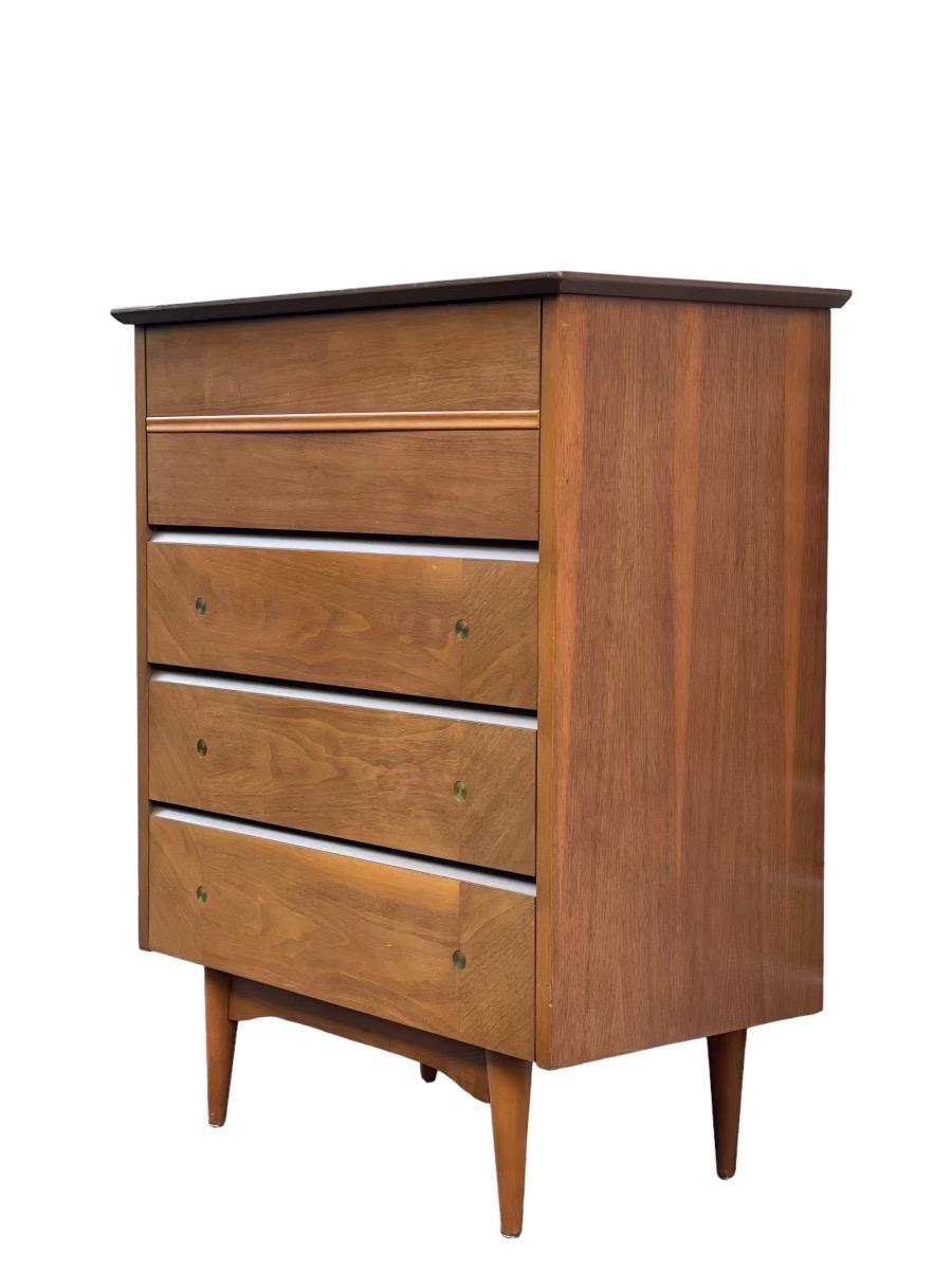 Late 20th Century Vintage Mid-Century Modern Dresser Set. Dovetail Drawers
