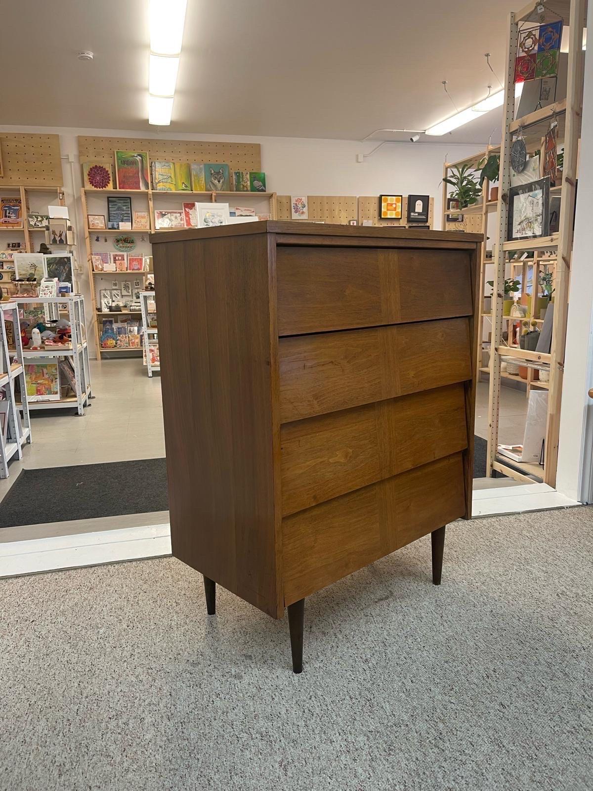 Mid-Century Modern Vintage Mid Century Modern Dresser With Dovetail Drawers.