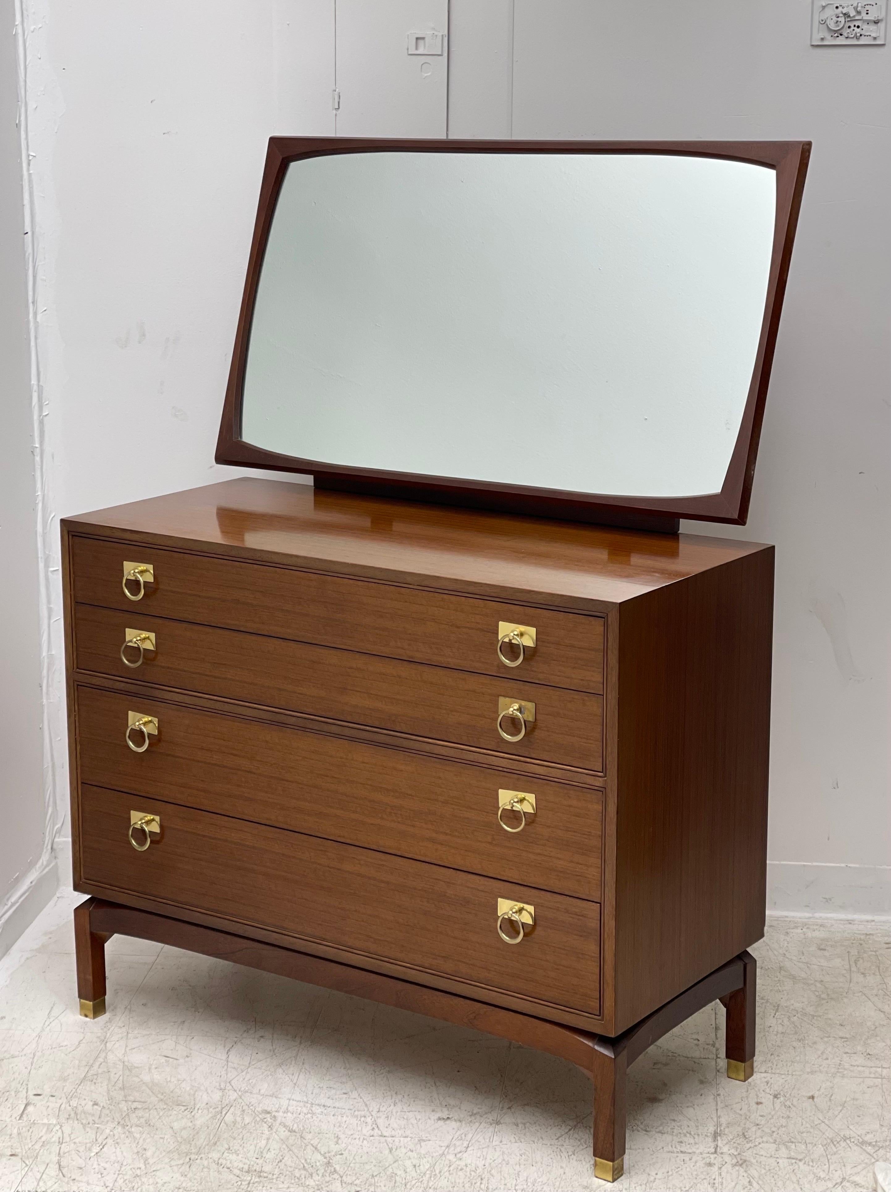 Mid-Century Modern Vintage Mid Century Modern Dresser with Mirror For Sale