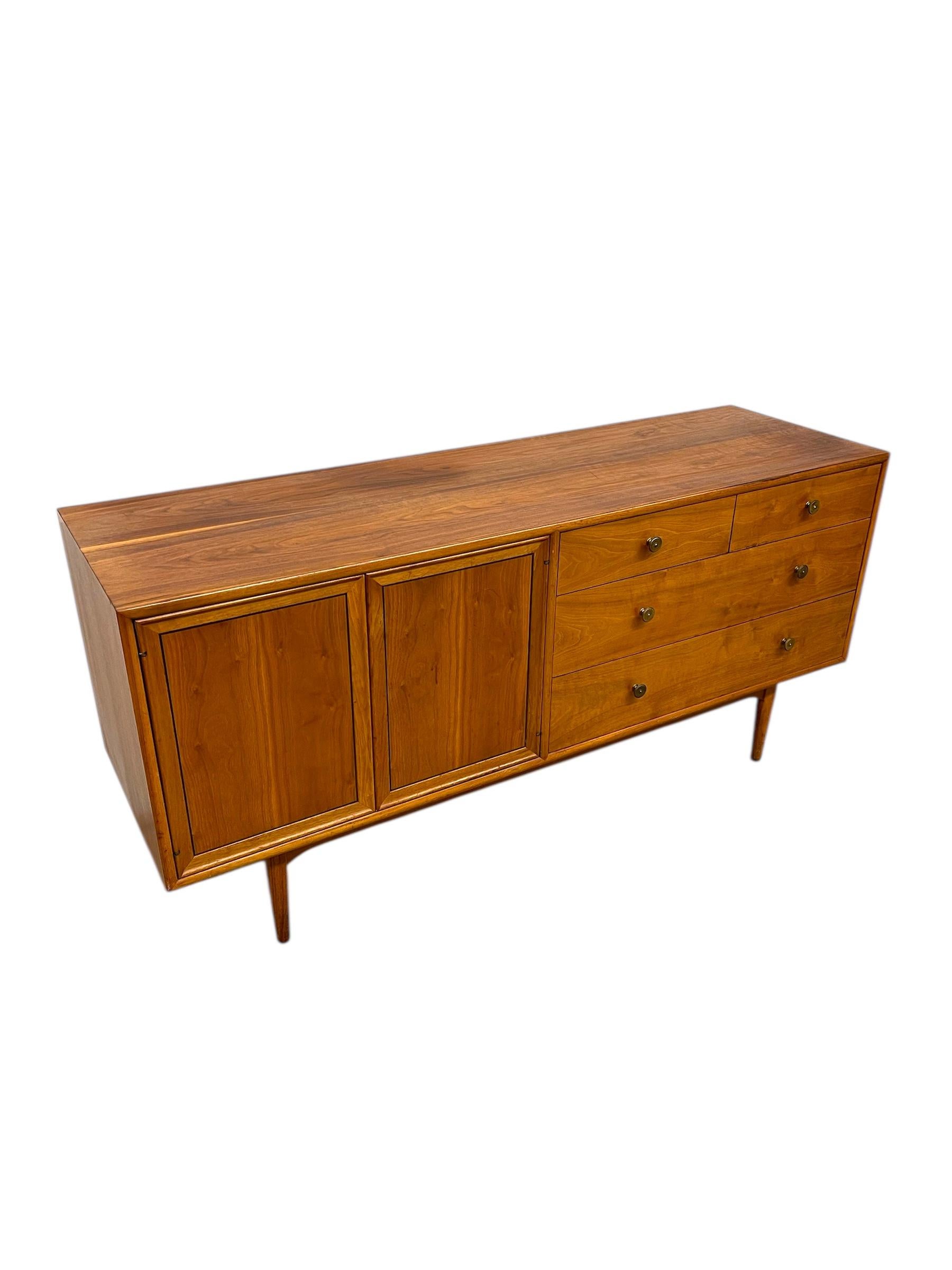 Mid-Century Modern Vintage Mid Century Modern Drexel Declaration Solid Walnut Dresser or Credenza For Sale