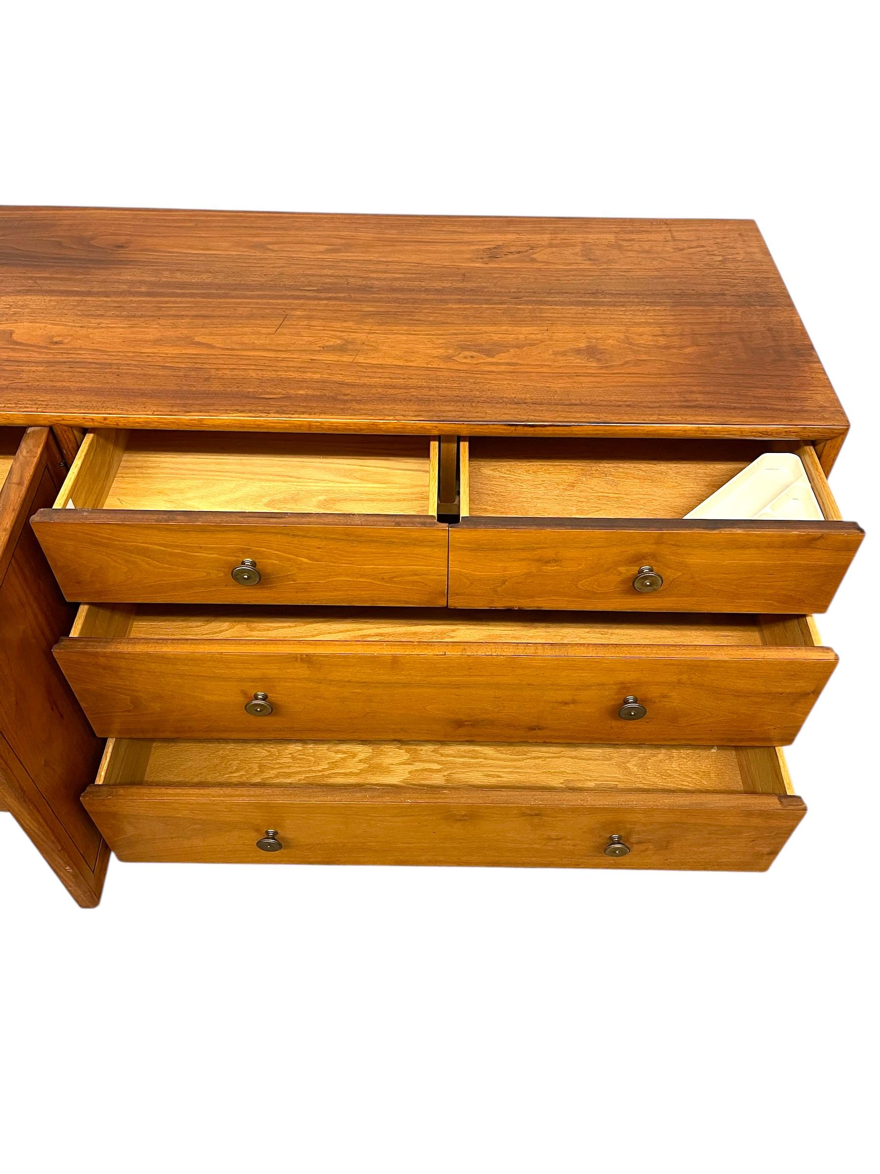 Vintage Mid Century Modern Drexel Declaration Solid Walnut Dresser or Credenza For Sale 3