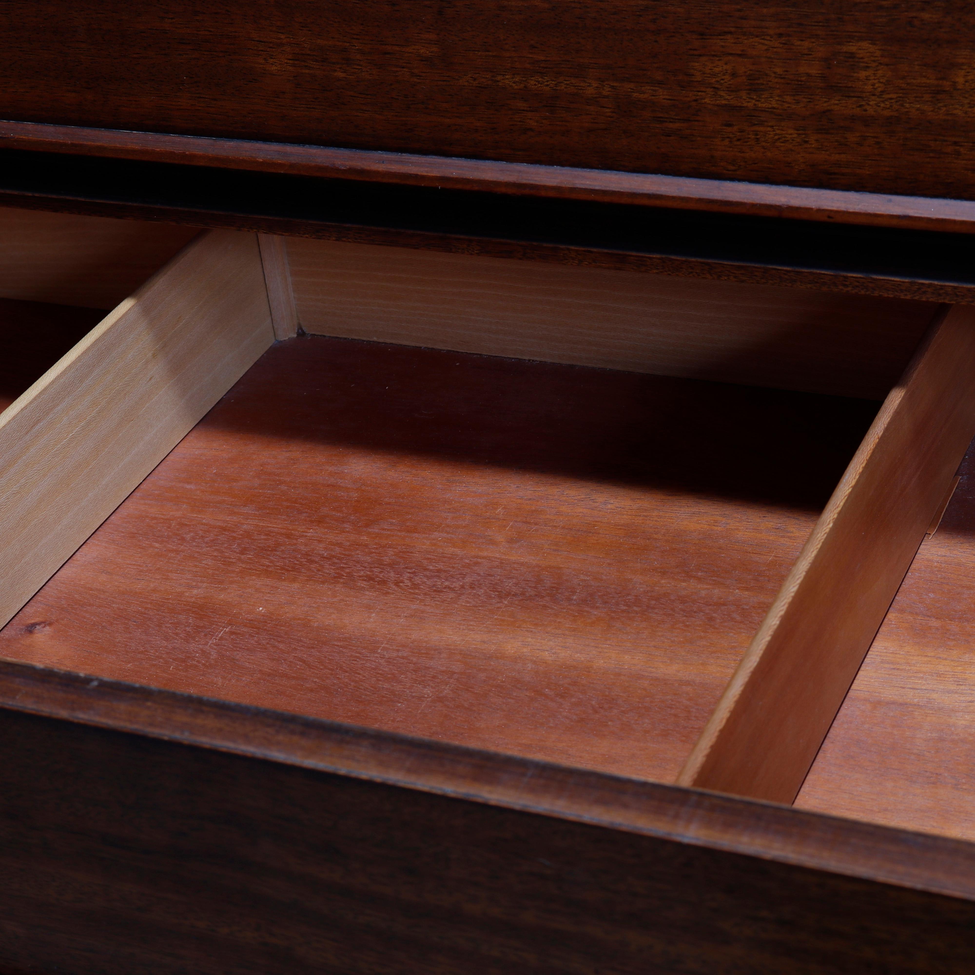 Mid-Century Modern Drexel Walnut Five-Drawer Dresser, Perspective, 20th Century 8