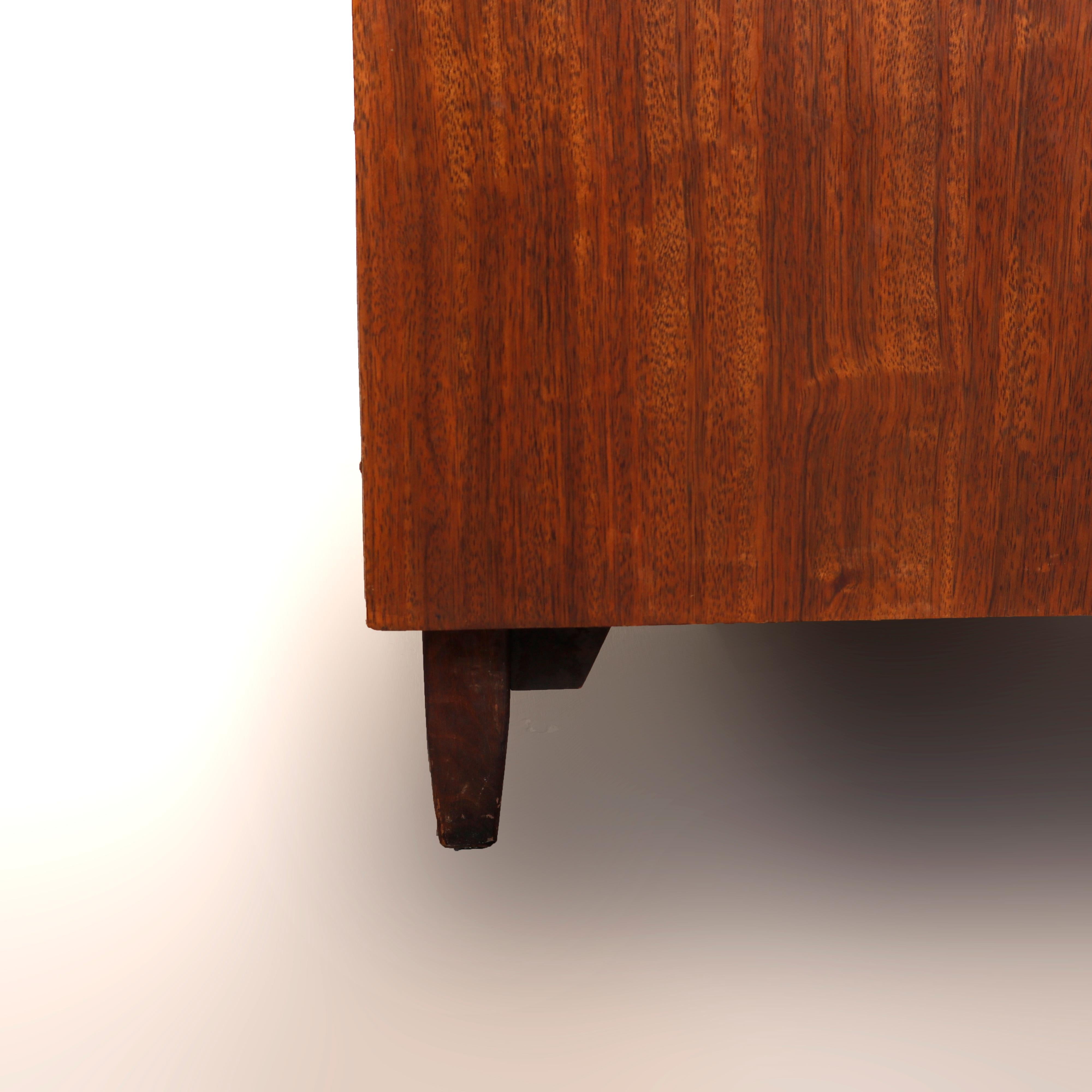 Mid-Century Modern Drexel Walnut Five-Drawer Dresser, Perspective, 20th Century 14