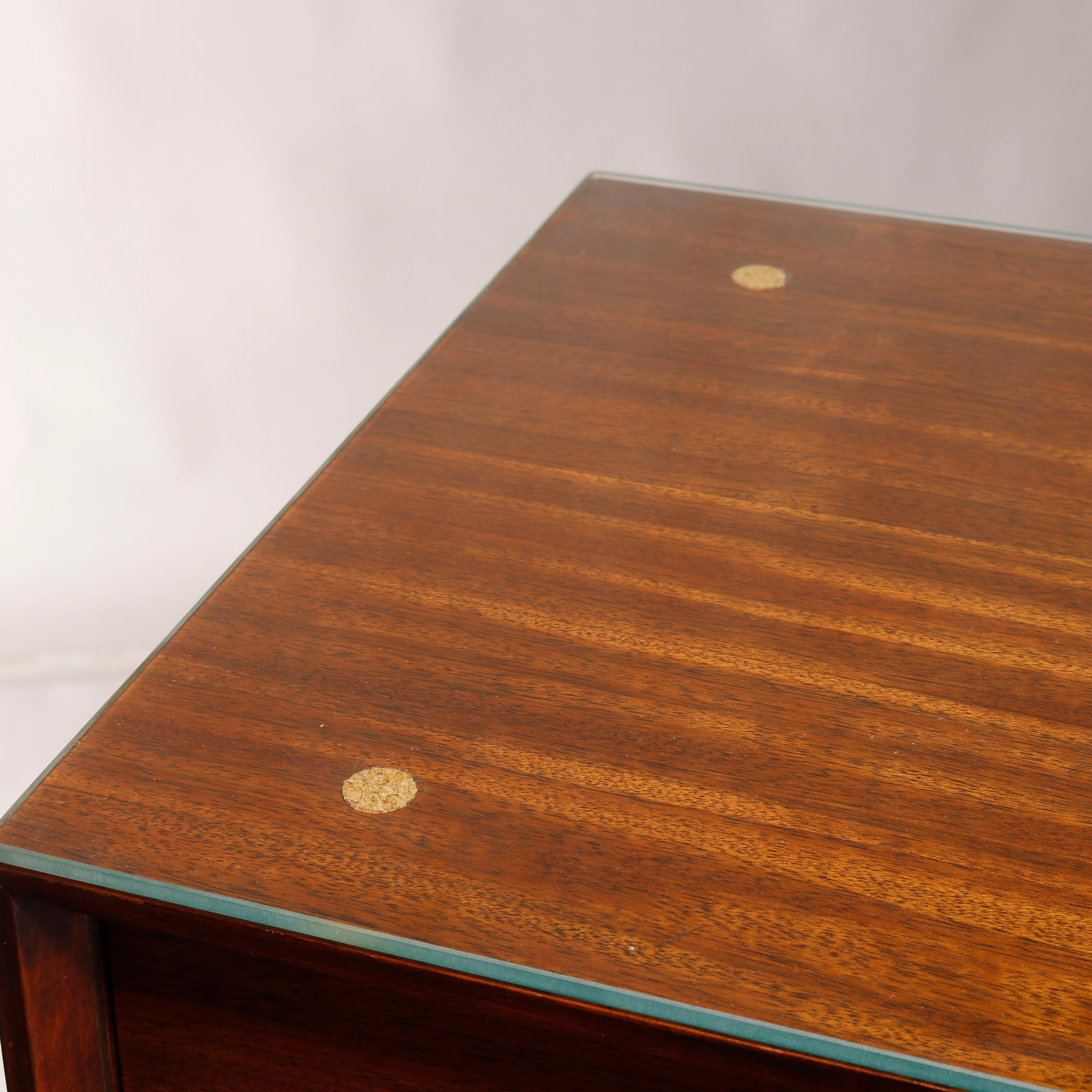 Mid-Century Modern Drexel Walnut Five-Drawer Dresser, Perspective, 20th Century 1