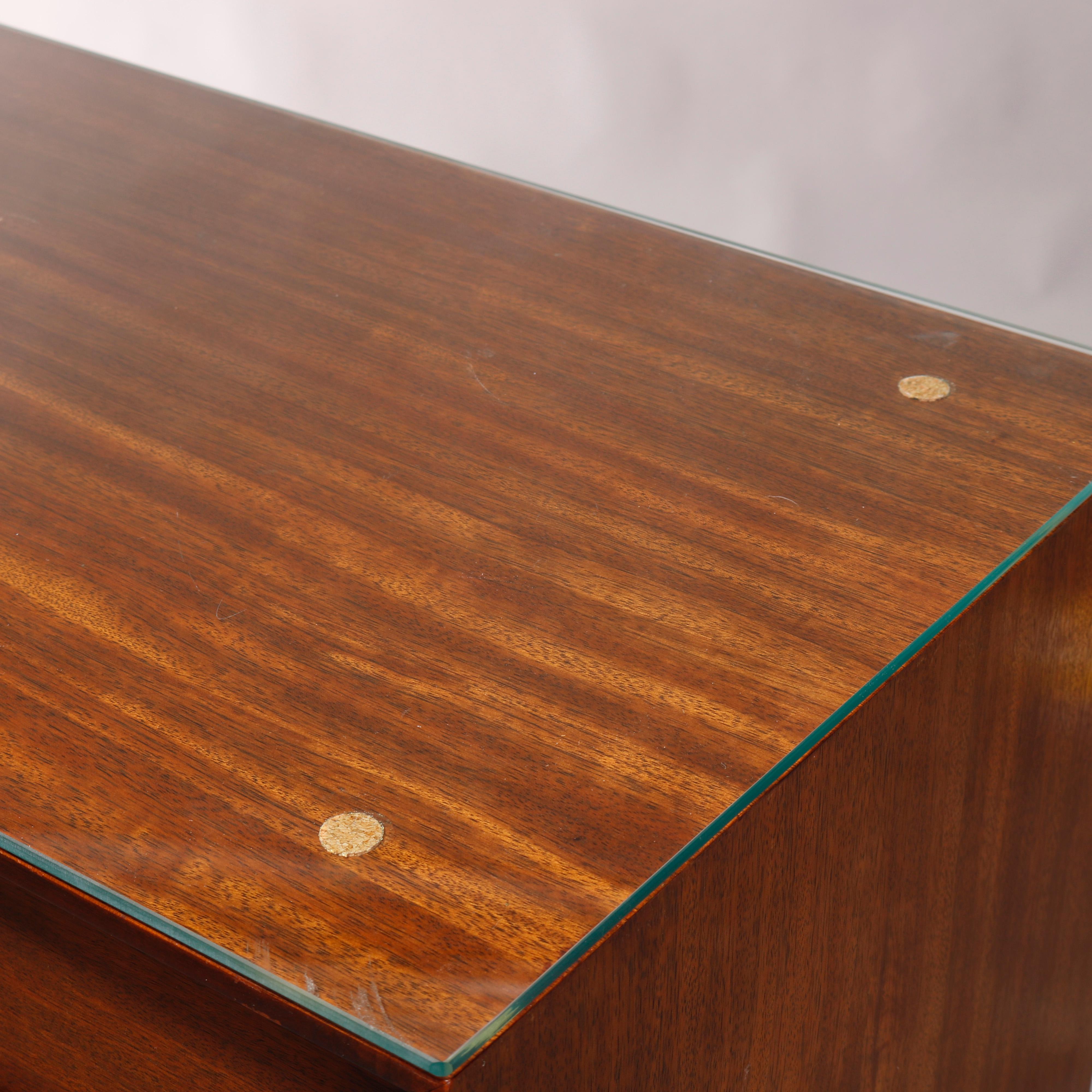 Mid-Century Modern Drexel Walnut Five-Drawer Dresser, Perspective, 20th Century 3