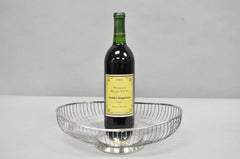 Vintage Mid Century Modern Eales Italy Silver Plated Wire Fruit Bread Basket