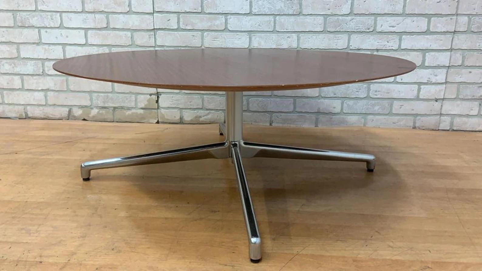 Unknown Vintage Mid Century Modern Eames Group Herman Miller Black Laminate Dining Table