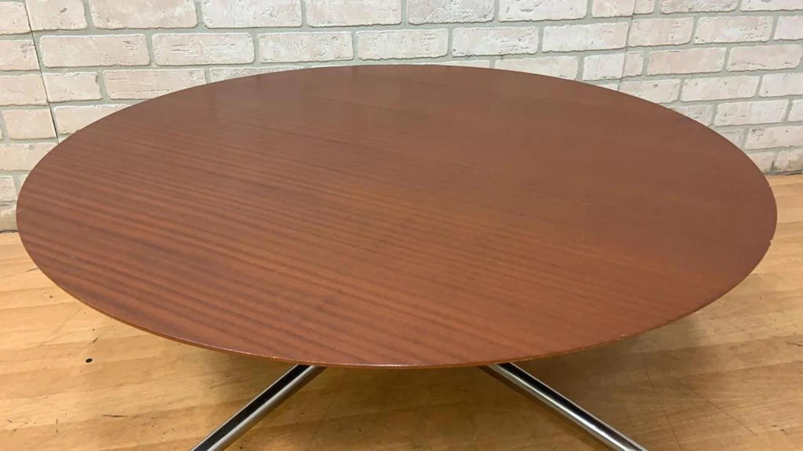 Vintage Mid Century Modern Eames Group Herman Miller Black Laminate Dining Table In Good Condition In Chicago, IL