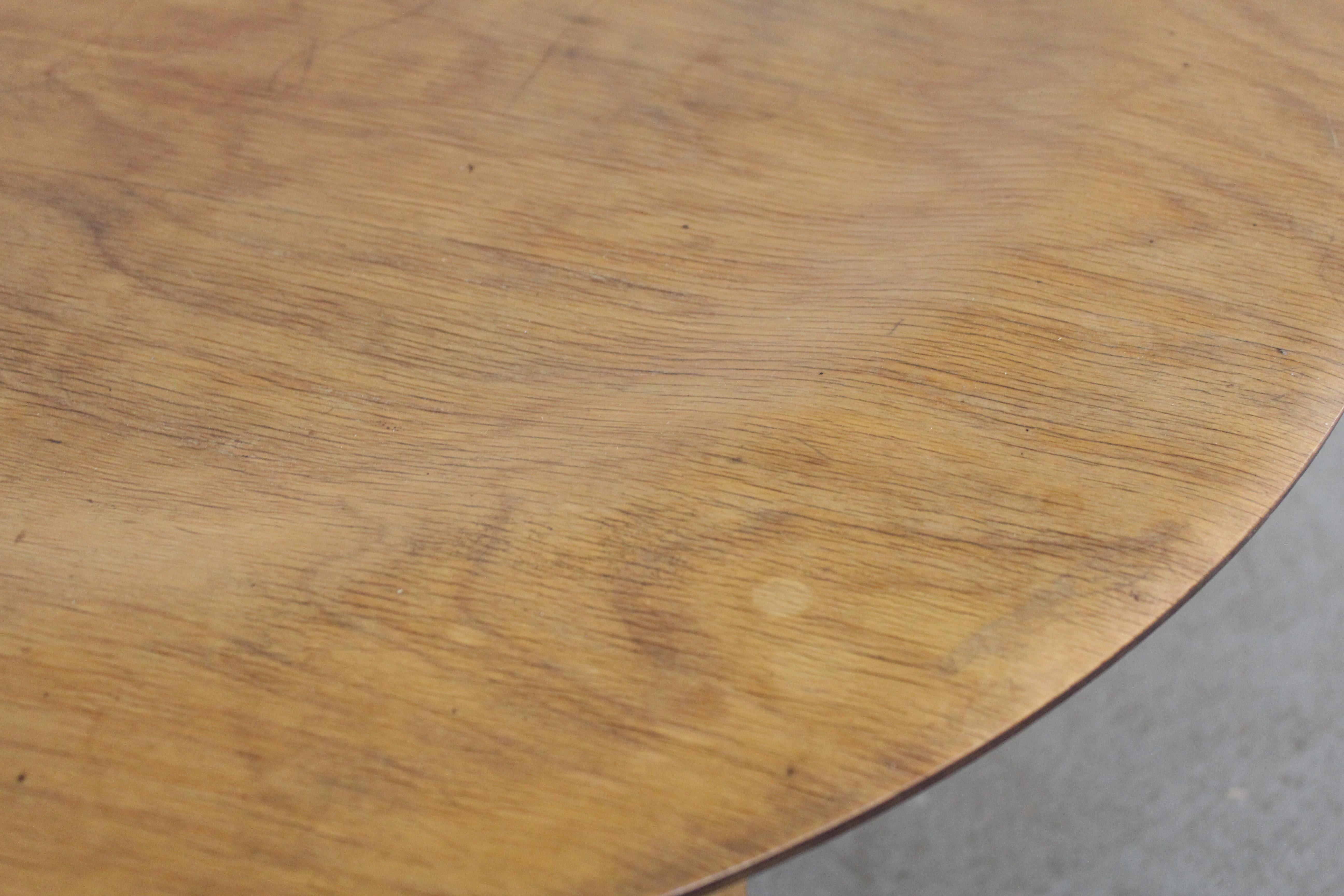 20th Century Vintage Mid-Century Modern Eames Round Molded Plywood Coffee Table