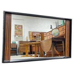 Vintage Mid Century MODERN Ebonized Rosewood MIRROR by American of Martinsville