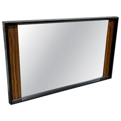 Vintage Mid Century MODERN Ebonized Rosewood MIRROR by American of Martinsville