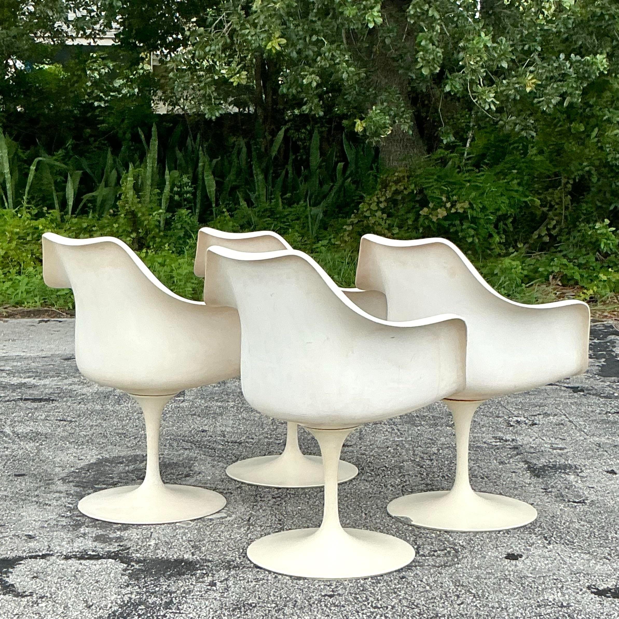Vintage Mid-Century Modern Eero Sarrinen for Knoll Br50 Chairs - Set of 4 For Sale 4