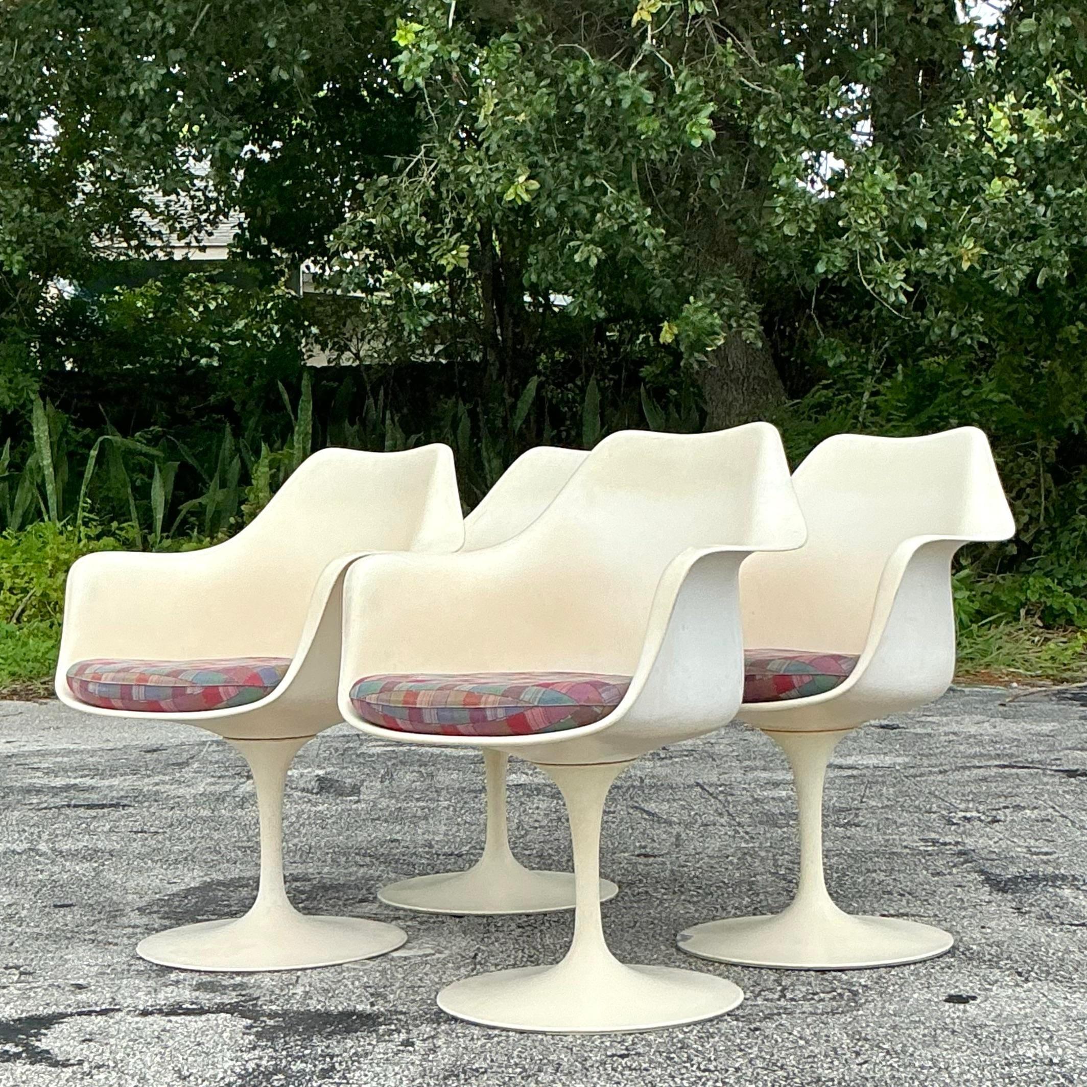 Vintage Mid-Century Modern Eero Sarrinen for Knoll Br50 Chairs - Set of 4 For Sale 1