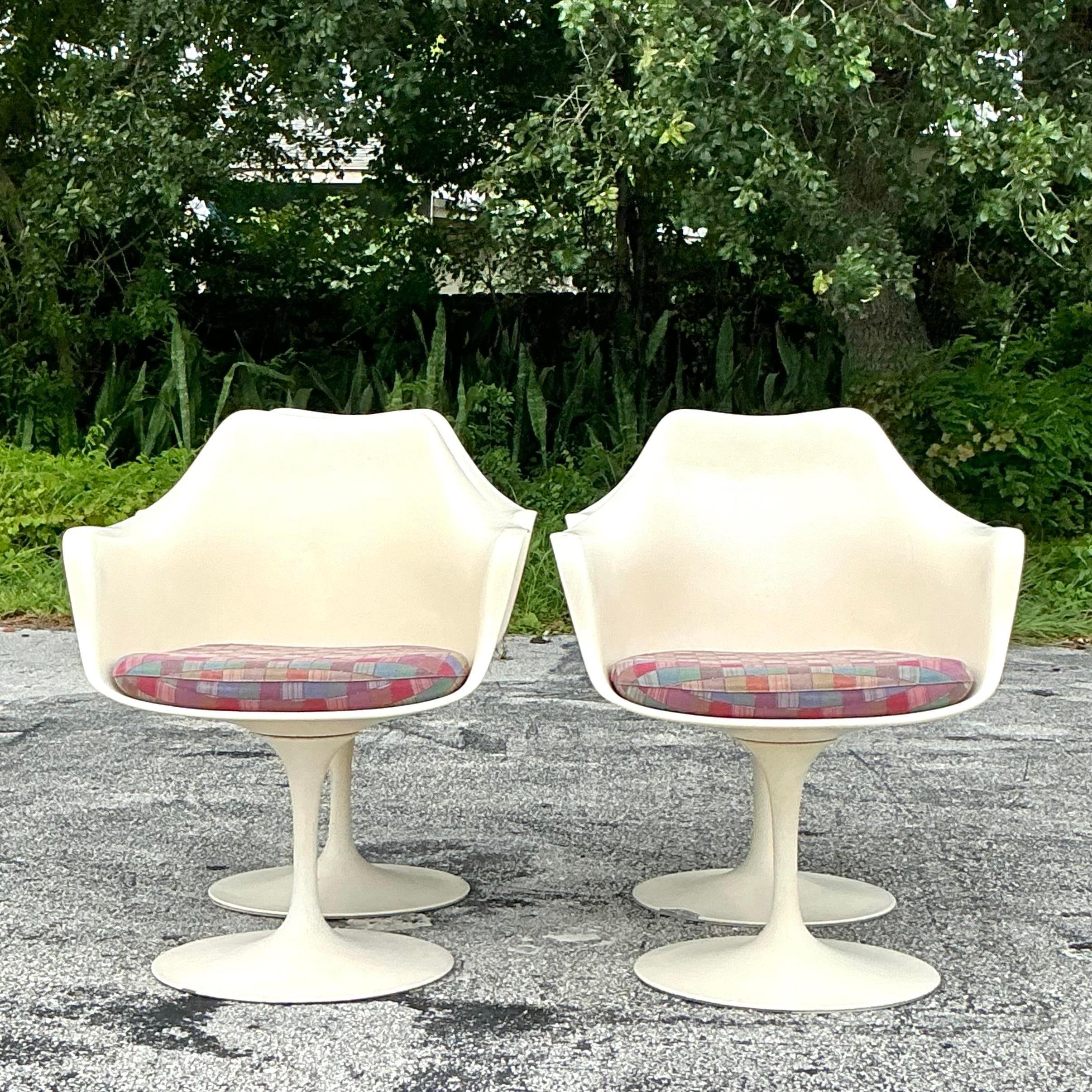 Vintage Mid-Century Modern Eero Sarrinen for Knoll Br50 Chairs - Set of 4 For Sale 3