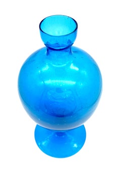 Vintage Mid Century  Modern Electric Blue Vase