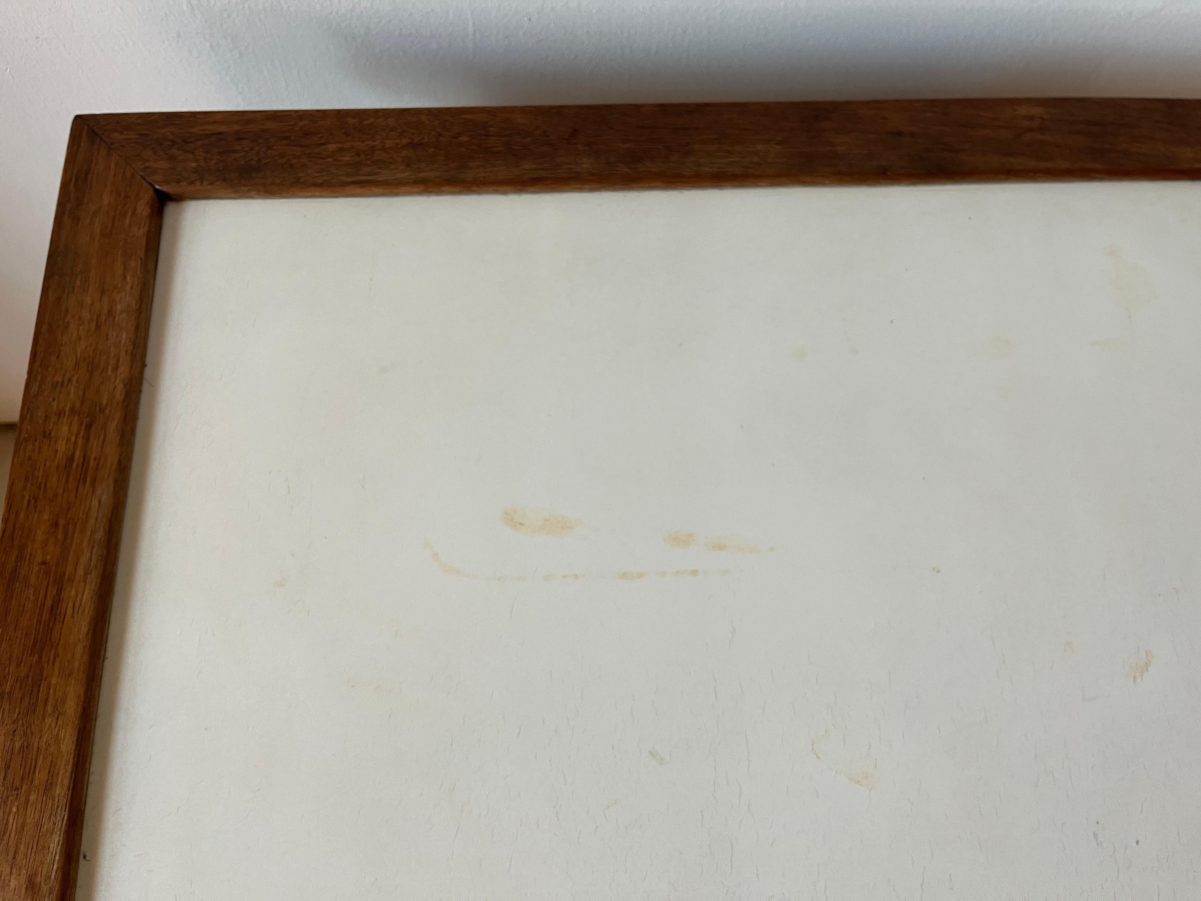 Vintage-Beistelltisch aus Holz im Mersman-Stil mit Schublade, Mid-Century Modern 5