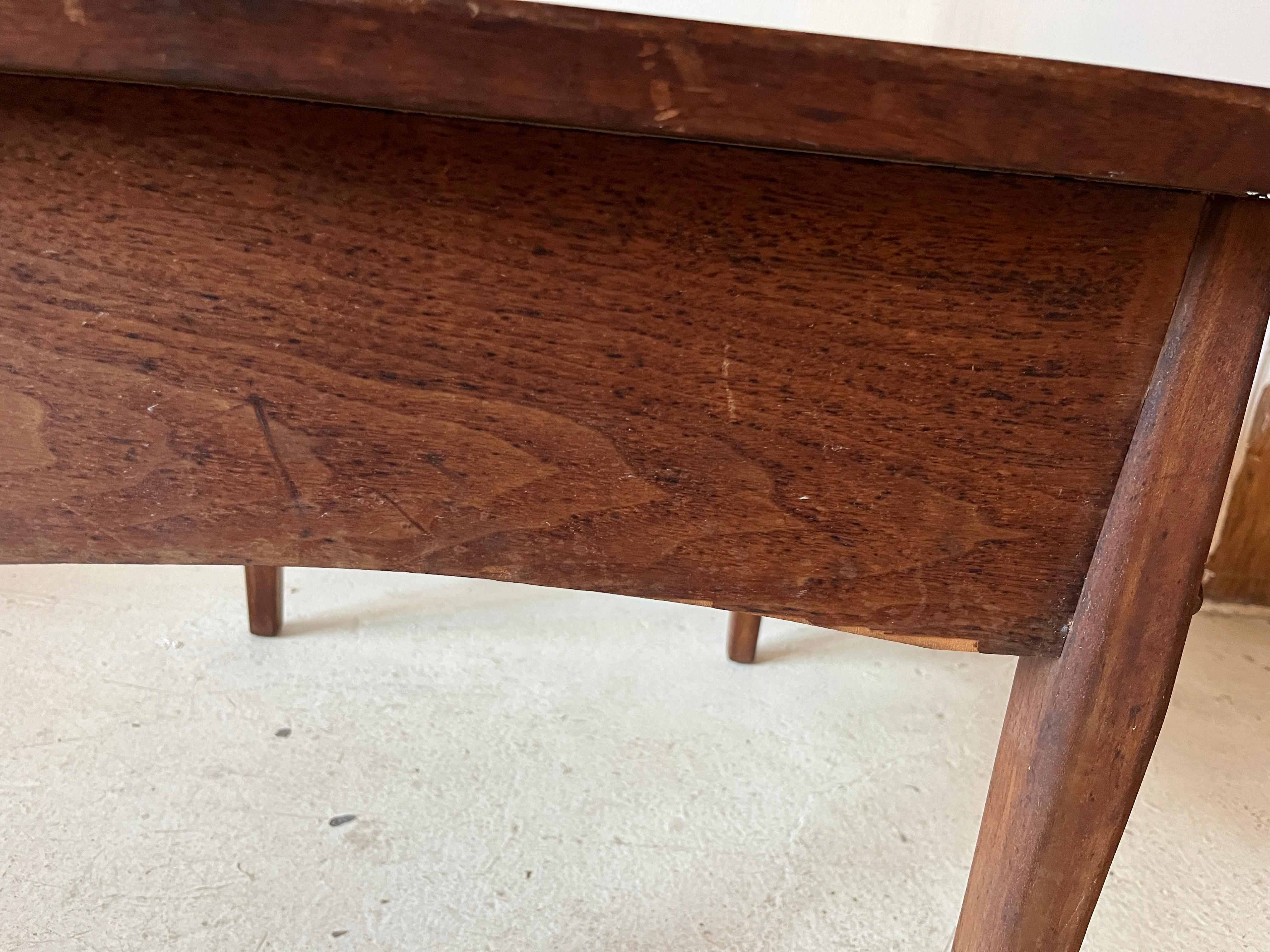 Vintage-Beistelltisch aus Holz im Mersman-Stil mit Schublade, Mid-Century Modern 8