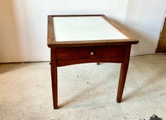 Vintage Mid Century Modern End Table, Mersman Style Wood Side Table with Drawer