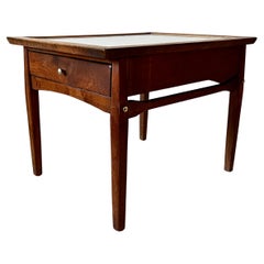 Vintage Mid Century Modern End Table, Mersman Style Wood Side Table with Drawer