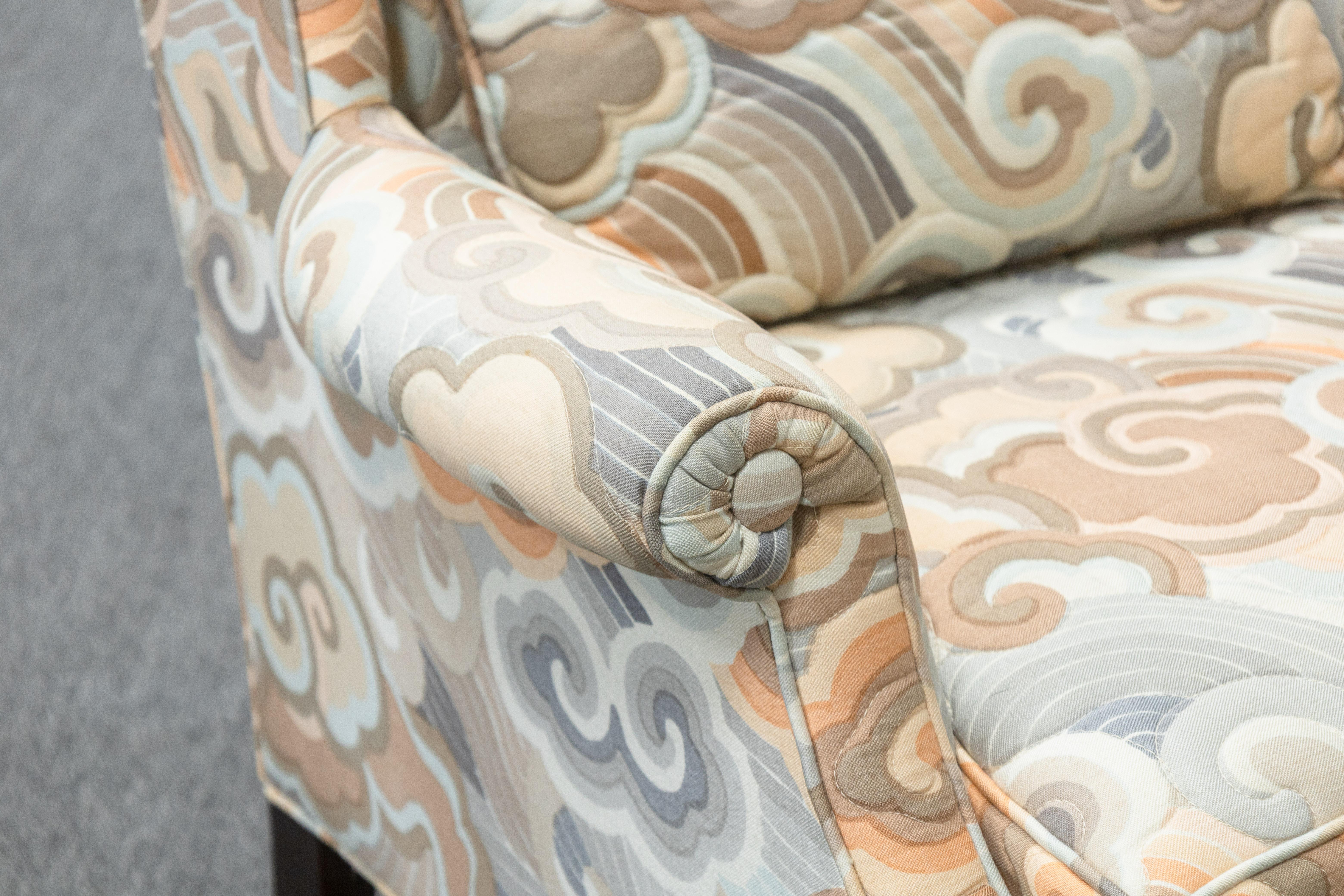 American Vintage Mid Century Modern Erwin Lambeth Lounging Armchair and Ottoman For Sale