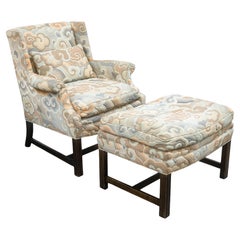 Vintage Mid Century Modern Erwin Lambeth Lounging Armchair and Ottoman