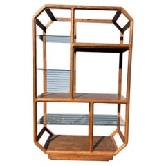 Vintage Mid Century Modern Etagere Wall Shelf Unit Free Standing