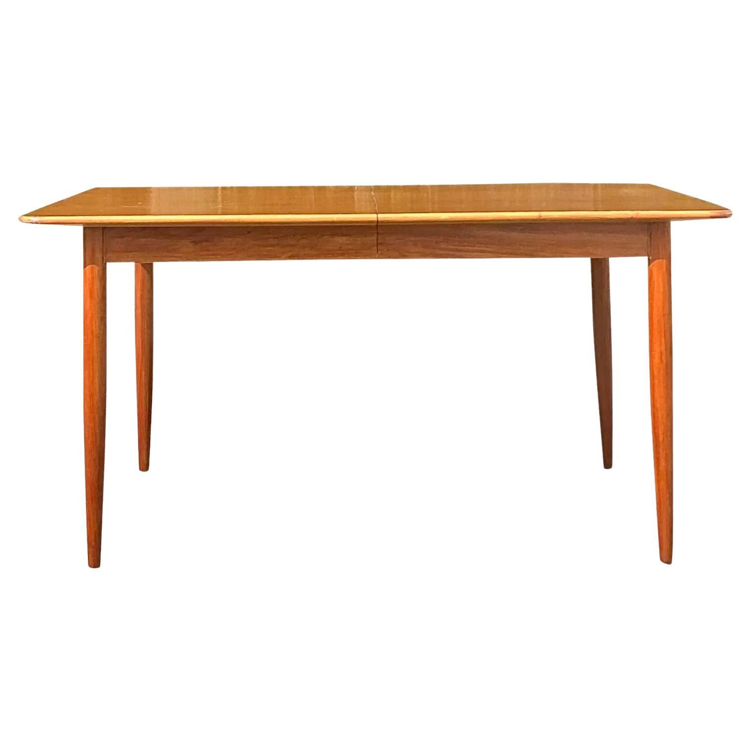 Vintage Mid-Century Modern Extendable Dining Table
