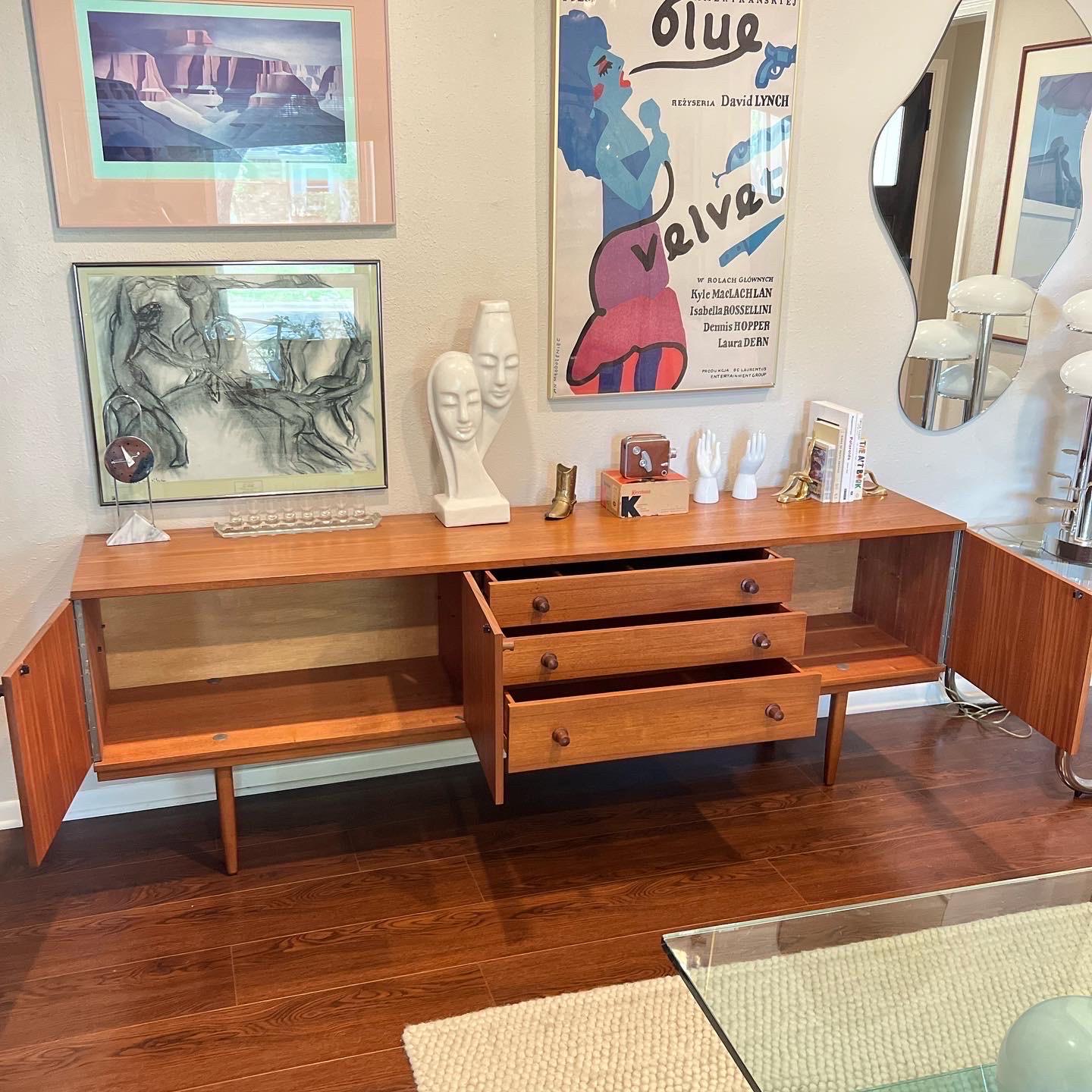 Vintage Mid-Century Modern Extra Wide Sideboard by Avalon 6