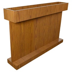 Retro Mid-Century Modern Faux Wood Grain Laminate Room Divider or Planter