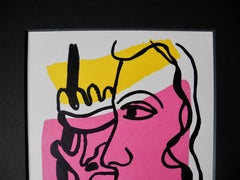 Vintage Mid-Century Modern Fernand Léger Lithograph Signed in Plate, 1959