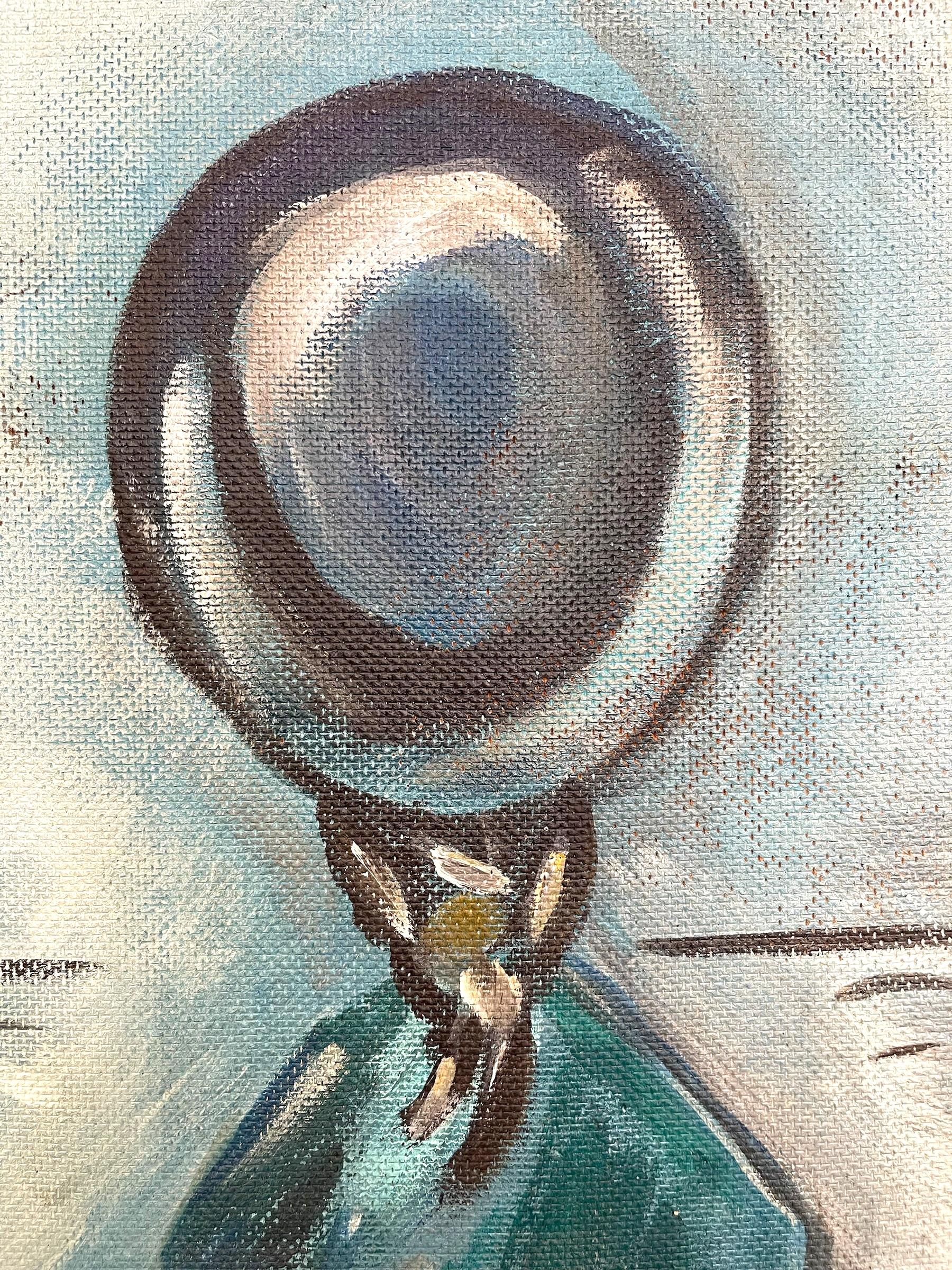 Vintage Mid-Century Modern Figurative Malerei 