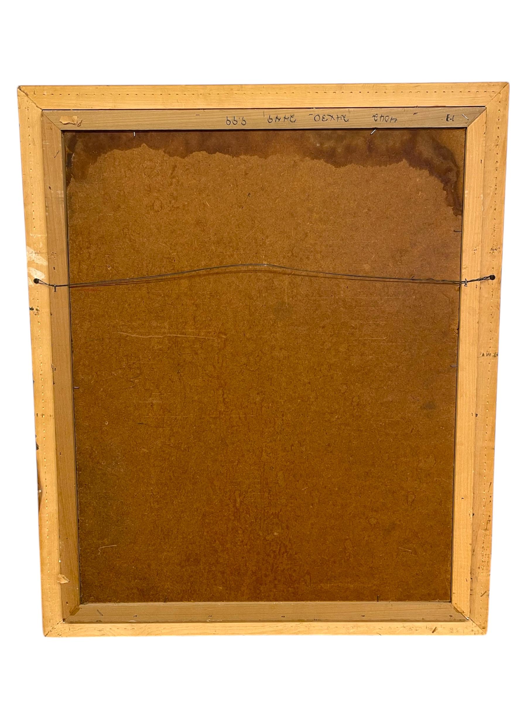 Vintage Mid-Century Modern Figurative Malerei 