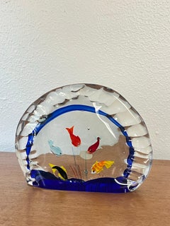 Vintage Mid-Century Modern Fish Aquarium Made Murano Glass