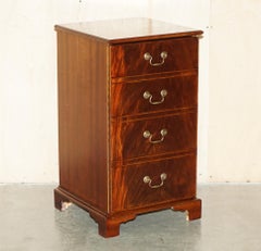 ViNTAGE MID CENTURY MODERN FLAMED HARDWOOD RECORD PLAYER MEDIA CABINET