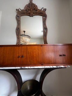 Vintage Mid Century Modern Floating Walnut Cabinet/Shelf/Credenza