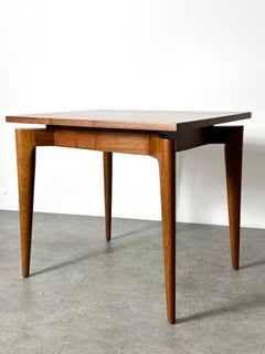 Vintage Mid Century Modern Floating Walnut Side In The Manner of Gio Ponti 1950s