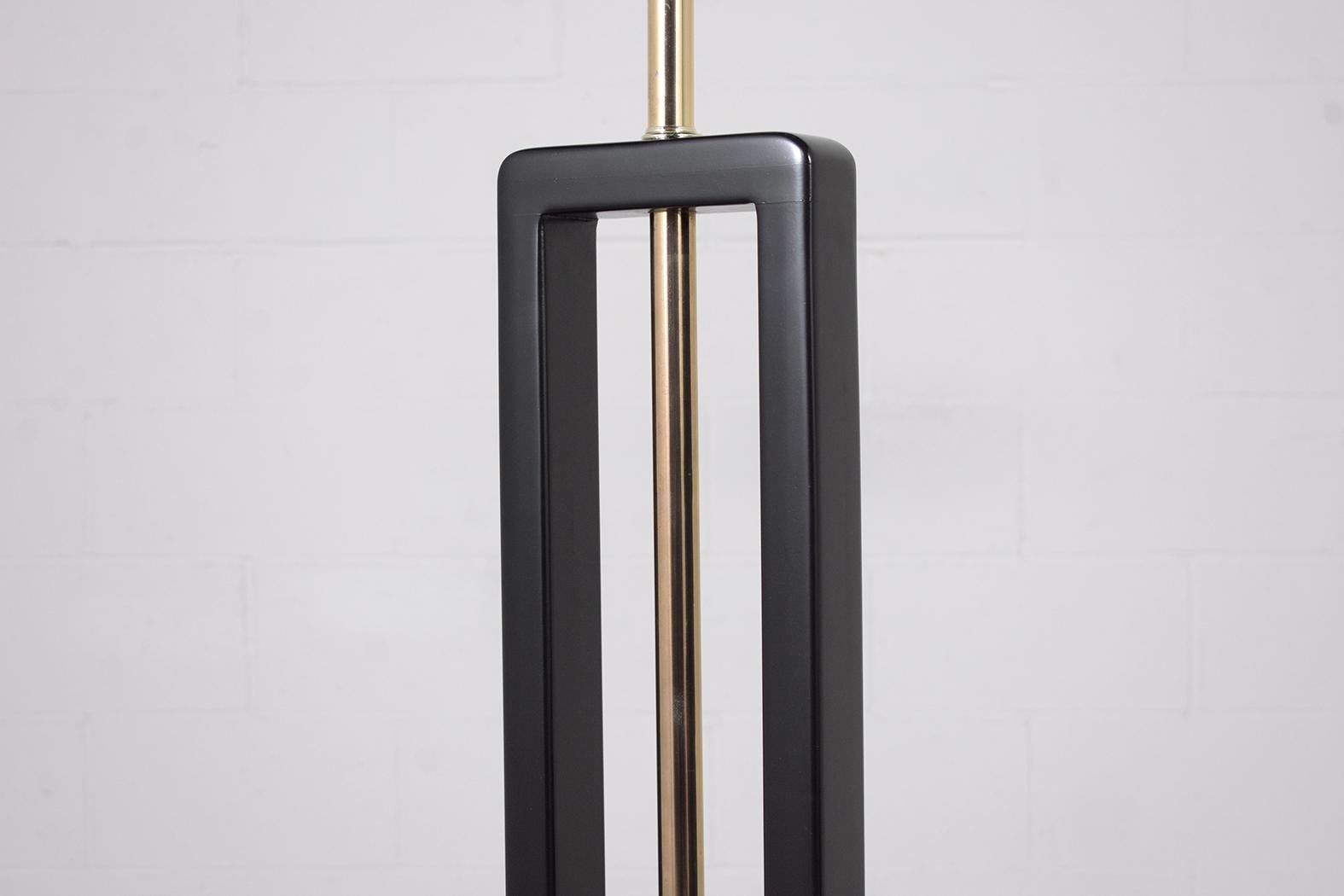 Vintage 1970s Mid-Century Modern Brass Floor Lamp 1