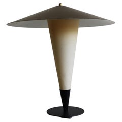 Vintage Mid Century Modern Flying Saucer Table Lamp After Gerald Thurston
