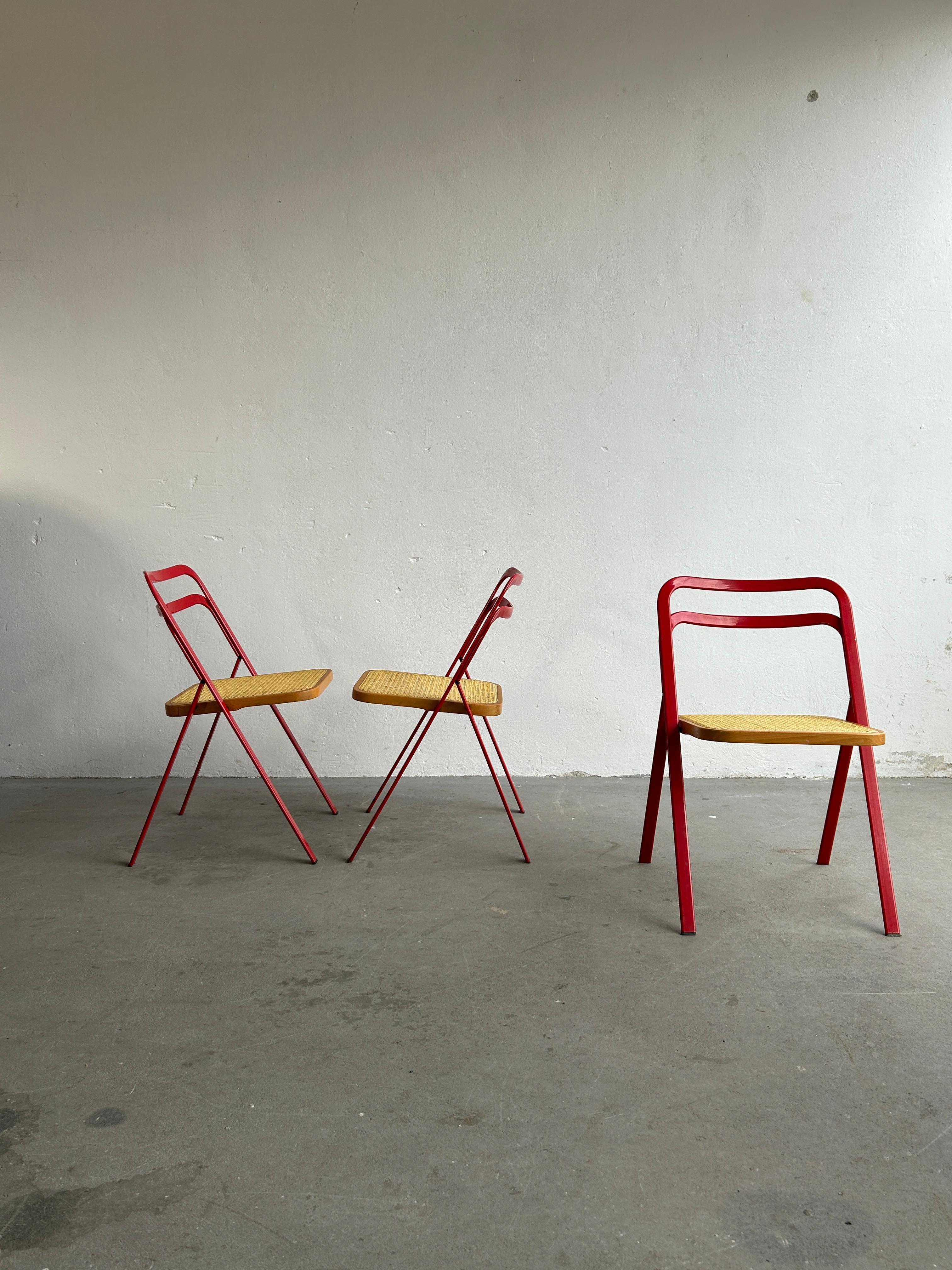 Vintage Mid-Century Modern Foldable Chairs, Giorgio Cattelan for Cidue, 1980s 5