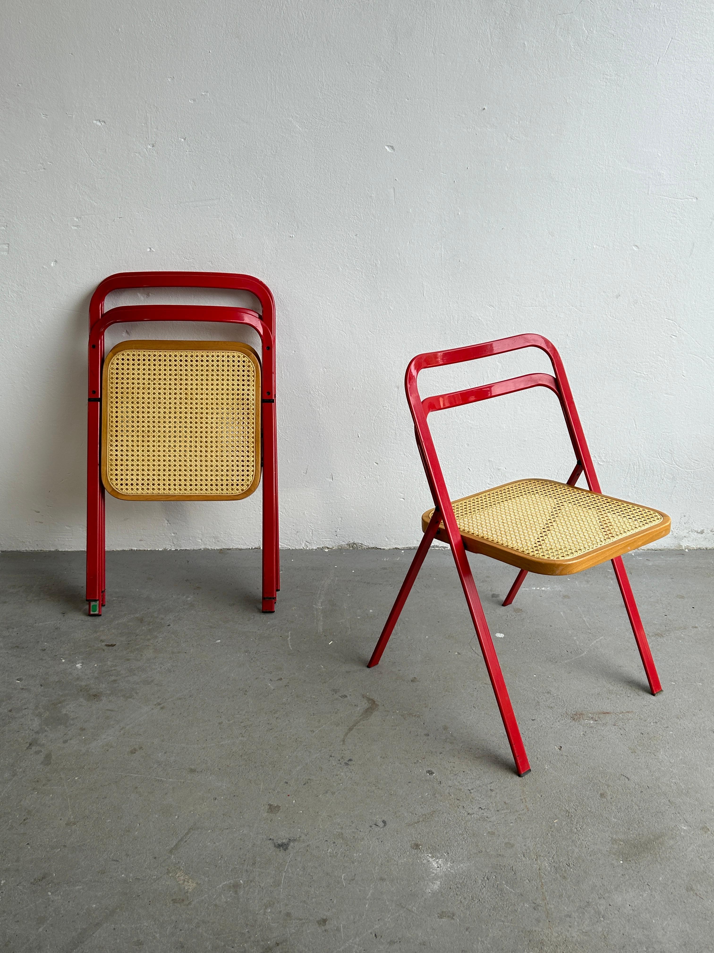 Vintage Mid-Century Modern Foldable Chairs, Giorgio Cattelan for Cidue, 1980s 6