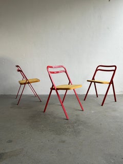Vintage Mid-Century Modern Foldable Chairs, Giorgio Cattelan for Cidue, 1980s