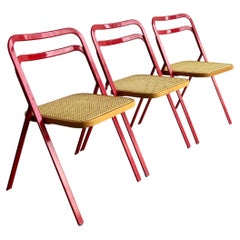 Moderne klappbare Vintage-Stühle aus der Mitte des Jahrhunderts, Giorgio Cattelan für Cidue, 1980er Jahre