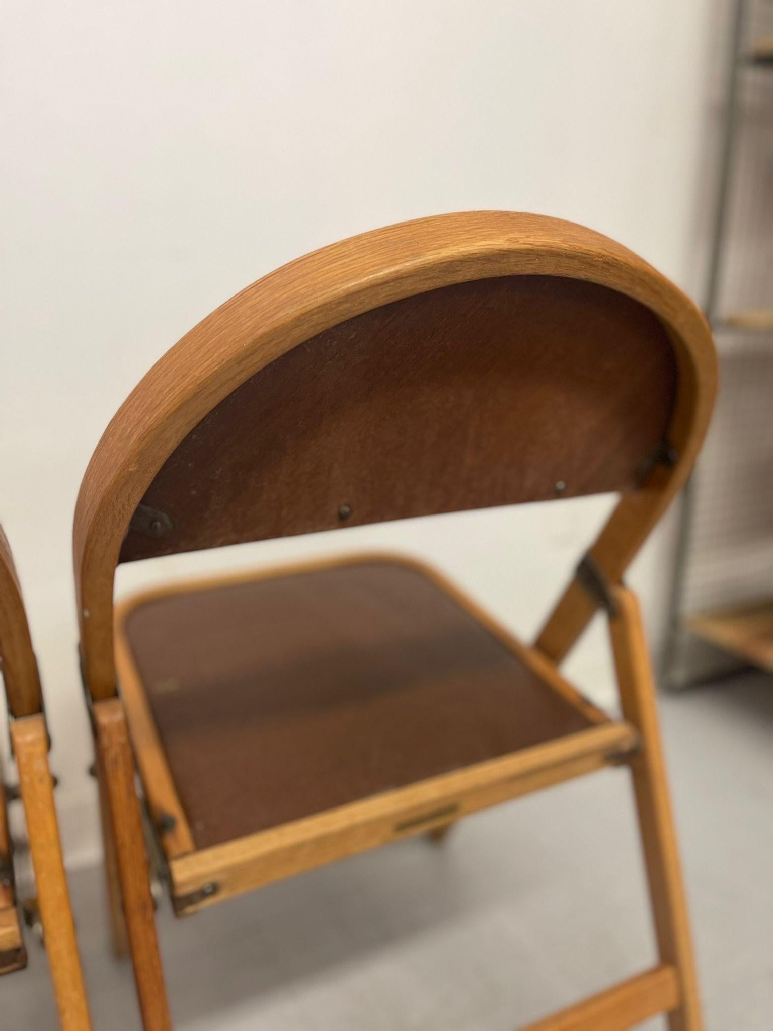 Late 20th Century Vintage Mid Century Modern  Folding Chairs by Clarin. Set of Two

 For Sale