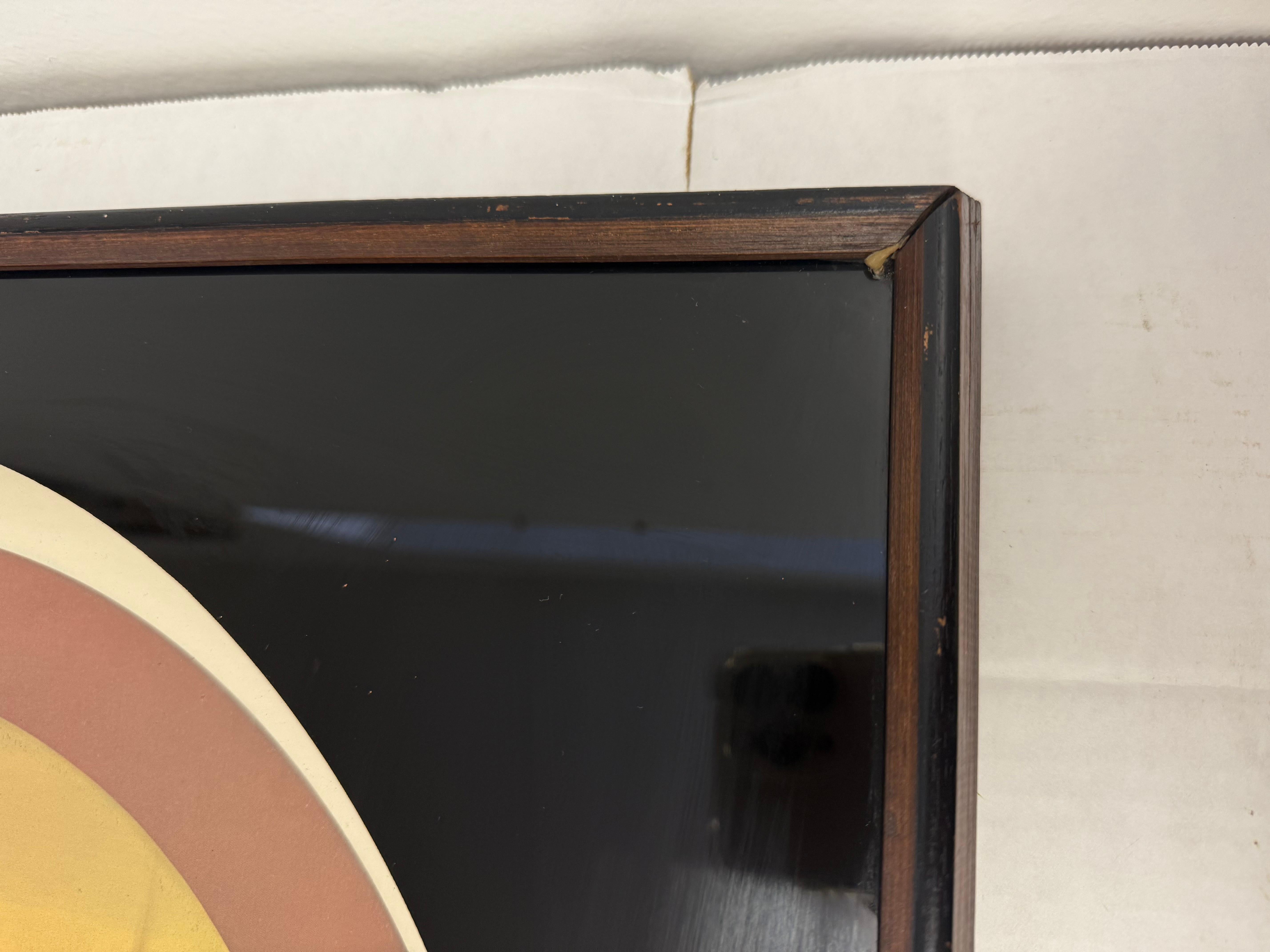 Gerahmter Vintage-Druck signierter Kunst von Thrasher- Retro-Wandschmuck, Mid-Century Modern, Vintage im Angebot 3