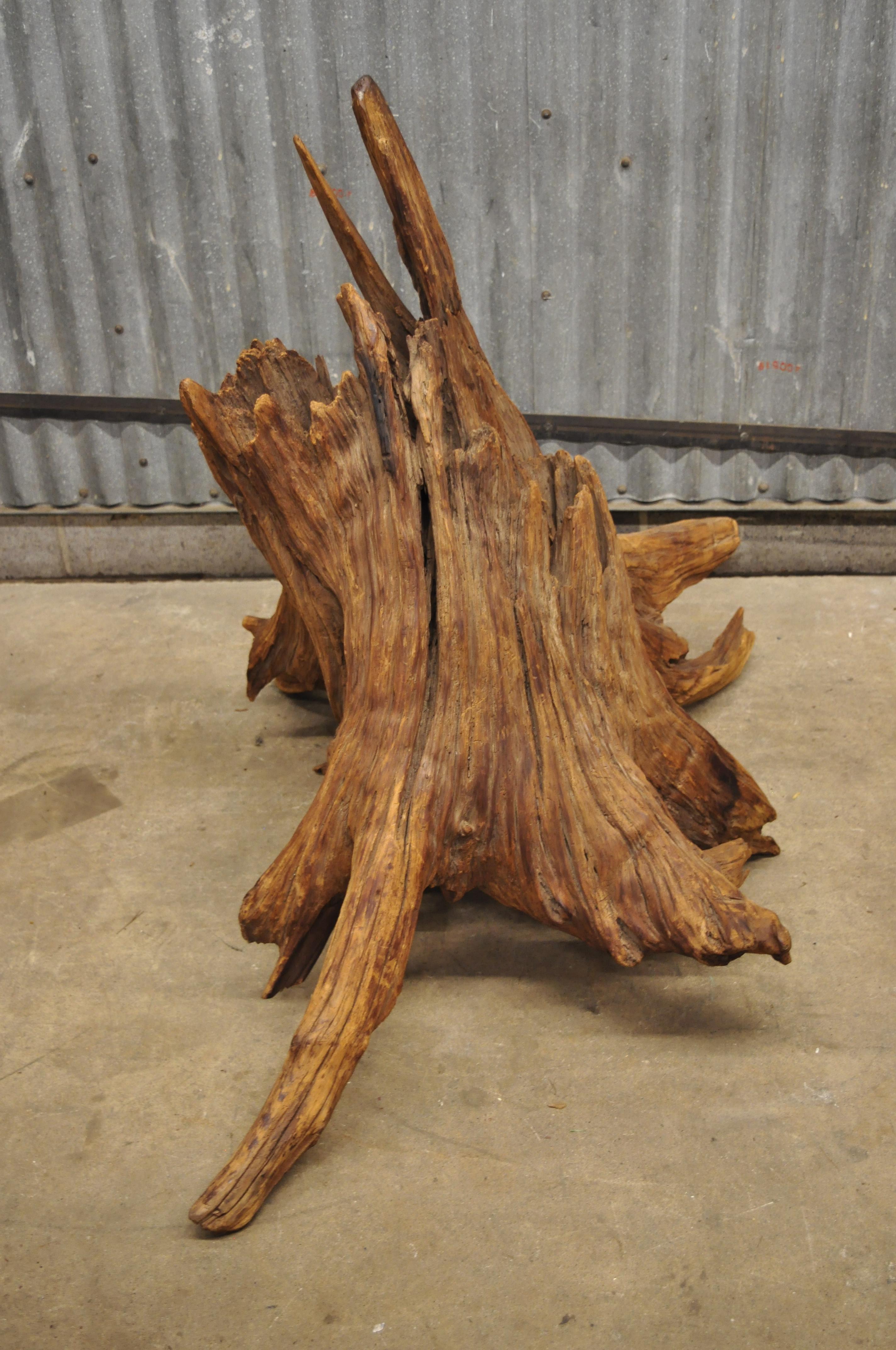 Wood Vintage Mid-Century Modern Free Form Large Tree Root Driftwood Figural Sculpture