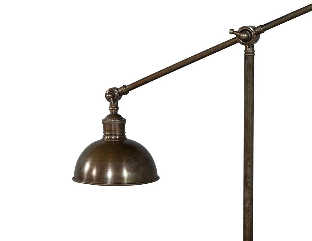 Mid-20th Century Vintage Mid-Century Modern French Brass Articulating Floor Lamp