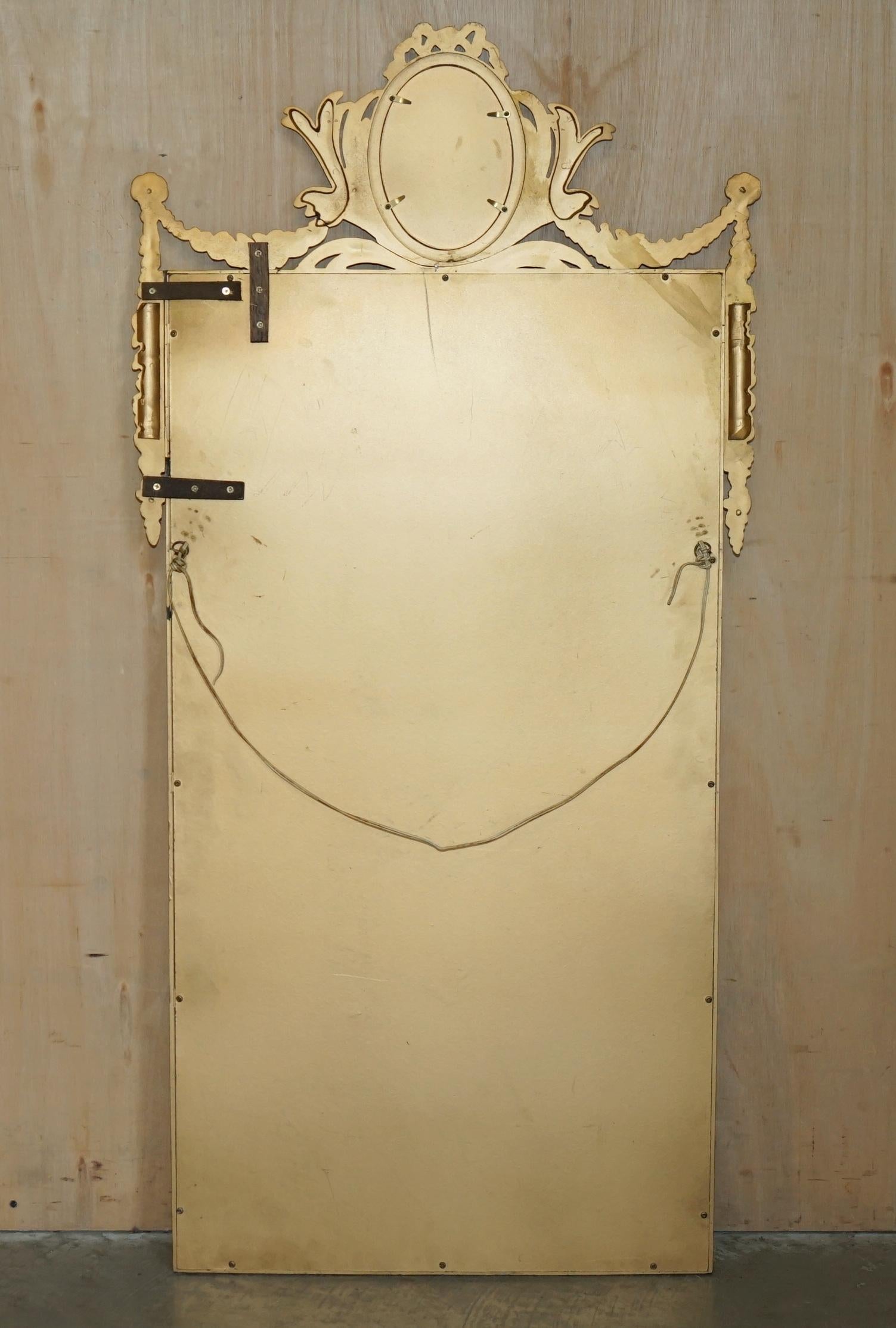 SPECCHIO PANNELLATO A RITRATTO FRANCESE D'EPOCA DEL MEDIO SECOLO CON VETRO ORIGINALE in vendita 7